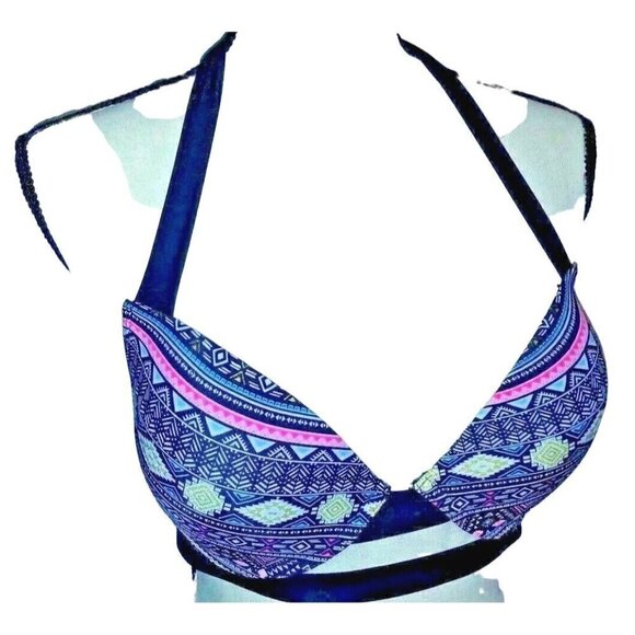 Arizona Jean Company Other - Arizona Women's Padded Push Up Halter Bikini Bra Top Size L Strip